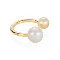 Claudia Bradby - Pearl Edge, pearl Set, Sterling Silver - Ear Cuff - CBED0048