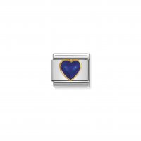 Nomination - Stones Hearts, Lapis Set, Stainless Steel/Tungsten - Blue Lapis Heart Charm