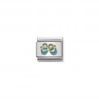 Nomination - Stainless Steel/Tungsten Baby Blue Shoes Charm