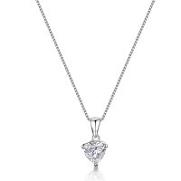 Jools - Cubic Zirconia Set, Sterling Silver - Drop Pendant - KPN1182