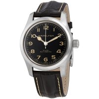 Hamilton - Khaki Field, Leather - Stainless Steel - Murph Auto Watch, Size 42mm H70605731