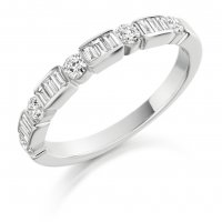 Guest and Philips - Platinum and Diamond Half Eternity Ring - HET1502