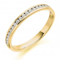 Gemex - Diamond Set, Yellow Gold - 18ct Yellow Gold Diamond Set Wedding Ring F/G VS HET2088