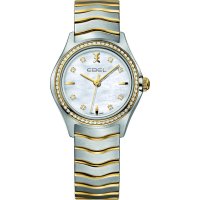 Ebel - Wave, Diamonds Set, Stainless Steel Yellow Gold Plated - Quartz Watch - 1216351