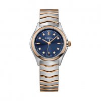 Ebel - Wave, Diamond Set, Stainless Steel - Rose Gold Plated - Quartz Watch - 1216379