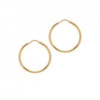 The Hoop Station - La Chica Latina, Yellow Gold Plated Hoop Earrings - H120Y