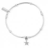 Chlobo - Sterling Silver Noodle Ball Star Bracelet - SBMNB806
