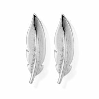 Chlobo - Sterling Silver Feather Stud earring - SEST728