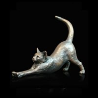 Richard Cooper - Bronze - Cat Stretching, Size Small - 919