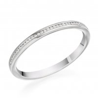 Guest and Philips - 18ct White Gold and Diamond Set Half Eternity Ring Size L - HET8971