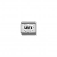 Nomination - Stainless Steel/Tungsten Best Heart Charm