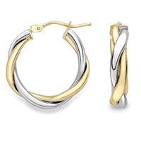 Guest and Philips - White Gold 9ct Hoop Earrings ER617