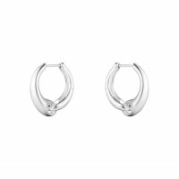 Georg Jensen - Reflect, Sterling Silver Large Ear hoop earrings 20001177