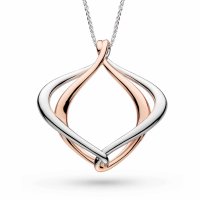 Kit Heath - Entwine Alicia Rose, Rhodium Plated - Rose Gold Plated - Slider Necklace, Size L 90020RRP