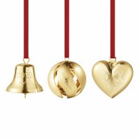 Georg Jensen - Ball, Bell Heart, Brass Christmas Dec 10020124