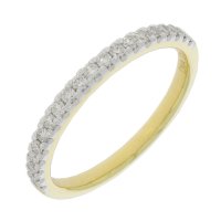 Guest and Philips - D 25pt 20st Set, Yellow Gold - White Gold - 9ct HET Ring, Size N 09RIDI67102