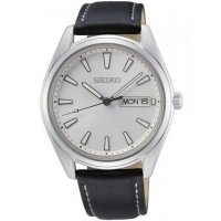 Seiko - Leather Day Date Watch SUR447P1