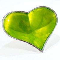 Guest and Philips - Lime Heart, Aluminium - Dish Large, Size 25cm 12583-PG