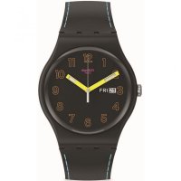 Swatch - Dark Glow, Plastic/Silicone - Quartz Watch, Size 41mm SO29B707
