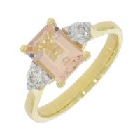 Guest and Philips - 36pt 2st Dia & 1st Morg Set, Yellow Gold - White Gold - 9ct Cluster Ring 09RIDG87572