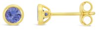 Guest and Philips - Tanzanite Set, Yellow Gold - 9ct 2st Tanz Rnd RO Stud Earrings, Size 4-5mm 09EASH87925