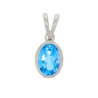 Guest and Philips - blue oval, Topaz Set, White Gold - pendant 09cigh85326