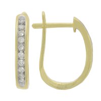 Guest and Philips - 16pt 20st Dia CS Set, Yellow Gold - 9ct Huggie Hoop Earrings, Size 15.5x12x2.7 09EAHD80159