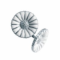 Georg Jensen - Daisy, Sterling Silver - Enamel - Earrings, Size 11mm 3539208