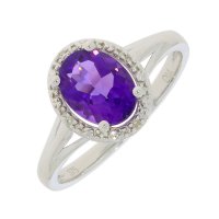 Guest and Philips - AMETHYST, Diamond Set, White Gold - RING 09RIDG86655