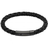 Unique - Leather - Stainless Steel - Bracelet, Size 21cm B493BL-21CM