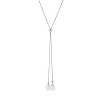 Claudia Bradby - Angelina, Pearl Set, Sterling Silver - Two Pear Pendant - CBNL0245