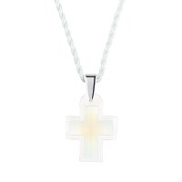 Lalique - Amoureuse, Glass/Crystal - Opal Cross, Size 85cm 7620040