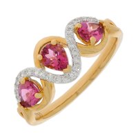 Guest and Philips - Tourmaline Set, Rose Gold - 18ct 10pt 23st Diamond Ring, Size O 18RIDG83933