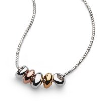 Kit Heath - Coast Tumble, Rhodium Plated - Yellow, Rose Gold Plated Golden Necklace, Size 18" 90194RGRP