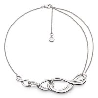 Kit Heath - Infinity, Rhodium Plated - Sterling Silver - Grande Triple Necklet, Size 18" 91163RP