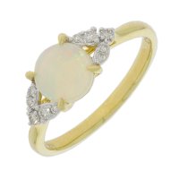 Guest and Philips - 10pt Diamond and Opal Set, Yellow Gold - RING 09RIDG8376