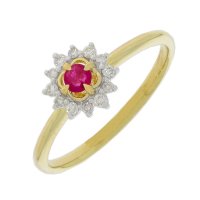 Guest and Philips - 10pt Diamond and Ruby Set, Yellow Gold - RING 09RIDG83923