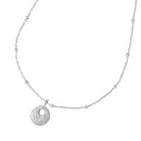 Dower and Hall - Sterling Silver Nugget pendant on Dotty Chain - NP231-S-18