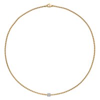 Fope - Aria, Diamond Set, Yellow Gold - 18ct 0.17ct Necklace, Size 45cm 89003CX-BB-G-XBX-045