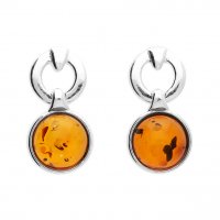 Guest and Philips - Bead, Amber Set, Sterling Silver - Stud Earrings H3764-B