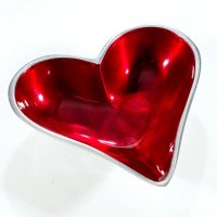Guest and Philips - Red Heart, Aluminium - Dish Small , Size 11cm 4100-R
