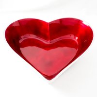 Guest and Philips - Red Heart, Aluminium - Bowl , Size 25cm 27953-R