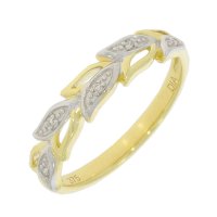 Guest and Philips - Diamond Set, Yellow Gold - White Gold - 9ct 2pt 5st D Pol & Pave 5 Tulip Ring 09RIDI81880