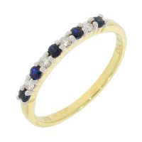 Guest and Philips - 0.10pts DIAMOND, Sapphire Set, Yellow Gold - RING 09RIDG85563