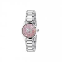 Gucci - G-Timeless, Mother of Pearl Set, Stainless Steel - Feline Head Watch - YA1265013