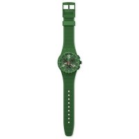 Swatch - Primarily Green, Plastic/Silicone - Chrono Quartz Watch, Size 42mm SUSG407