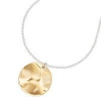 Dower and Hall - Ripple, Yellow Gold Plated Disc On Chain Necklace - RP16-S-V-18