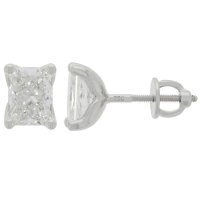 Guest and Philips - Lab Grown Diamond Set, White Gold -  18ct 2.16ct E VS1 Rad Cut Earrings 18EASD96000
