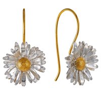 Alex Monroe - BIG DAISY, Sterling Silver HOOK EARRINGS DBE6-MIX