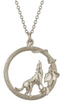 Alex Monroe - HOWLING WOLF, Sterling Silver Necklace FABN6-S